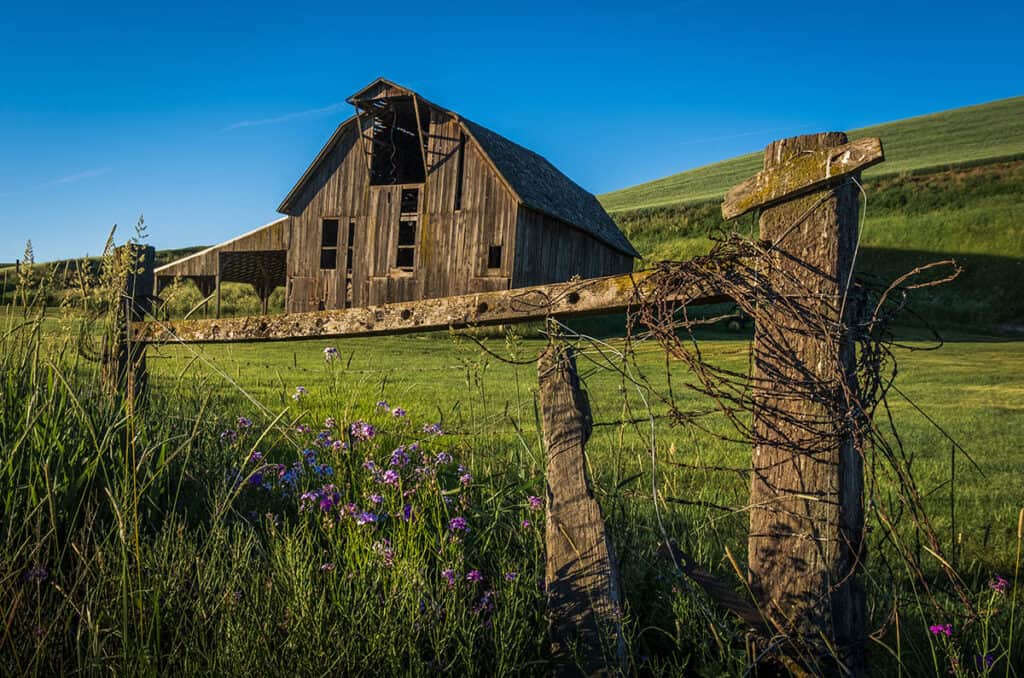 Barn and Fence on the Palouse